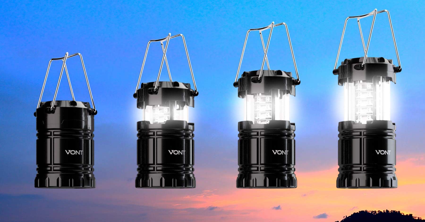 Vont 4 Pack LED Camping Lantern, LED Lantern, Suitable for